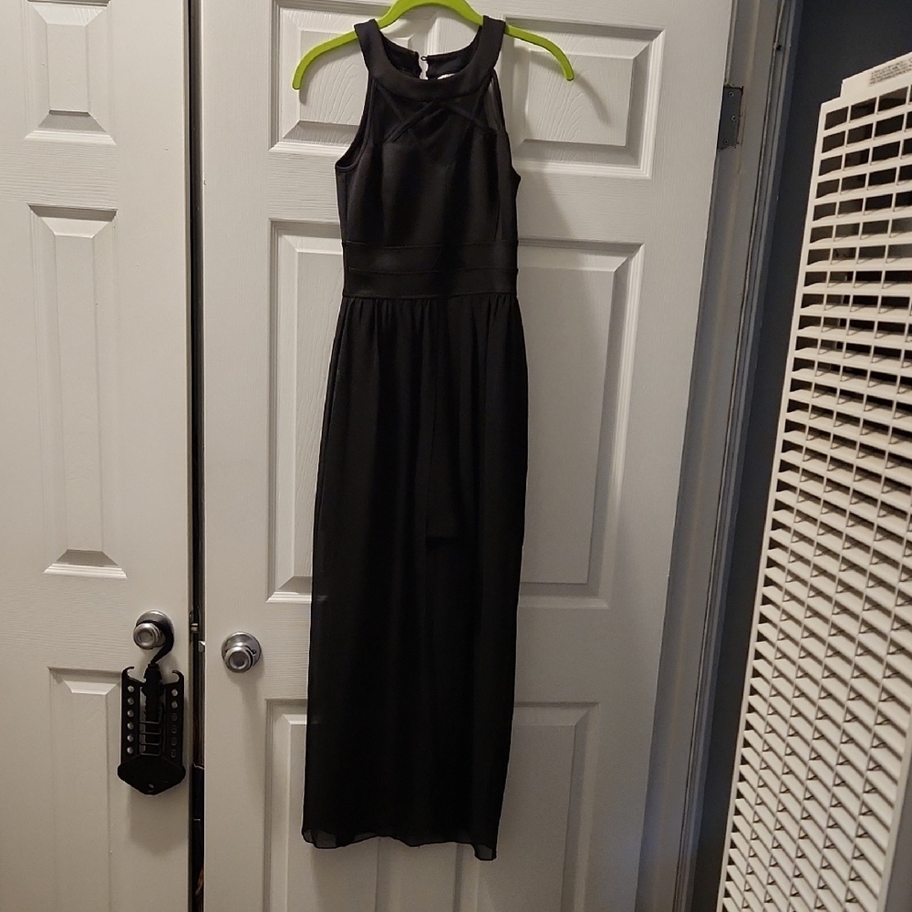 Storm Black and White Halter Maxi Dress